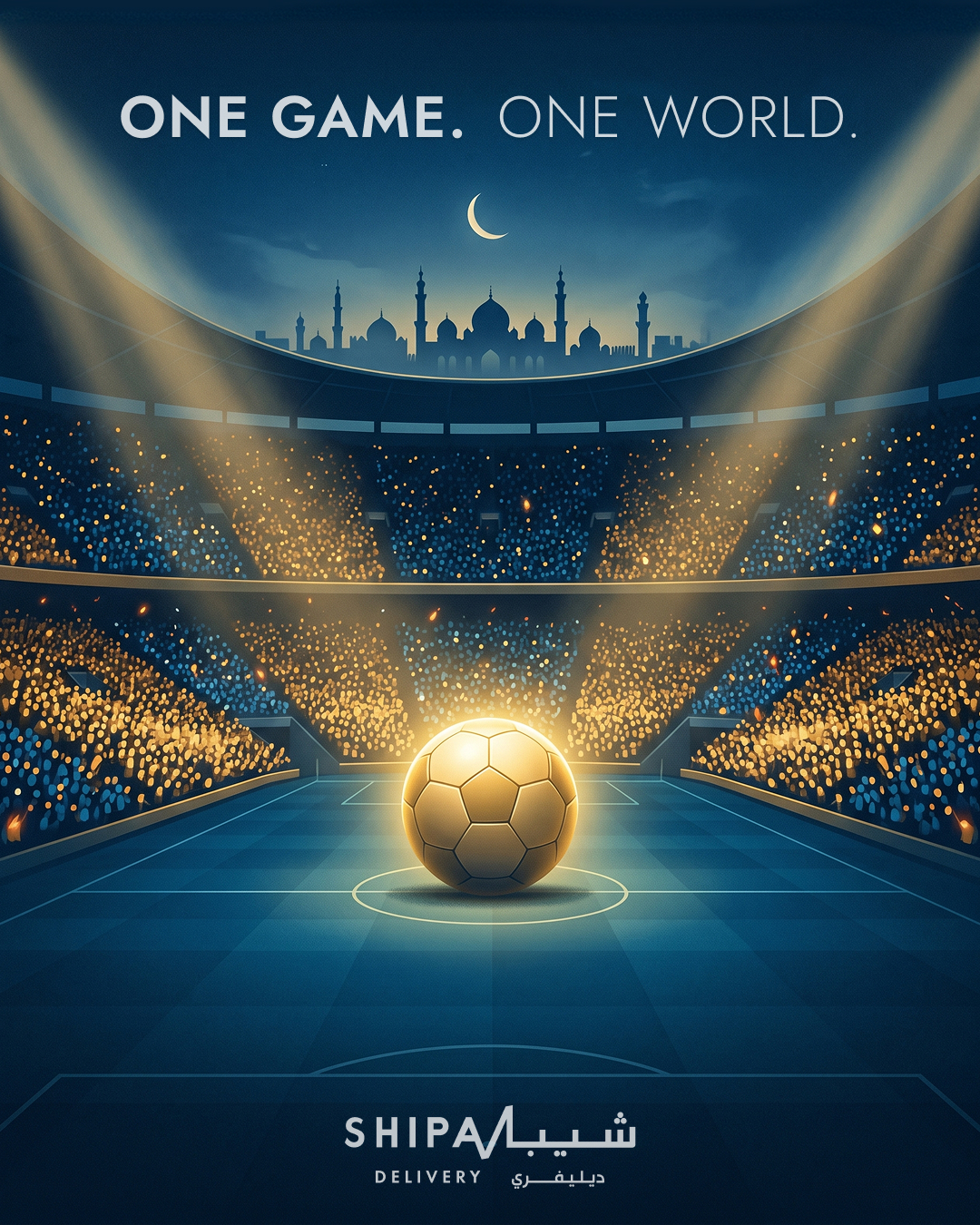 Final A - Ball at centre, ONE GAME ONE WORLD